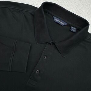 Scott Barber Polo Shirt Mens XXL Black Long Sleeve 100% Pima Cotton Luxury